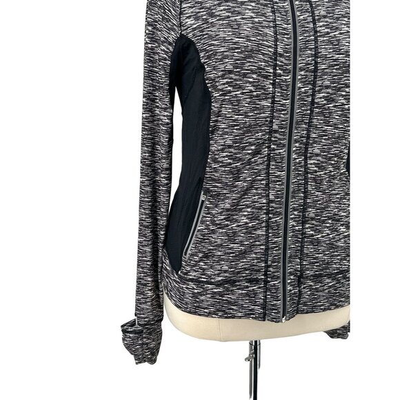 Reva Womens Athletic Zip-Up Jacket Size XL Polyester & Spandex Blend Black & Whi - Picture 2 of 6